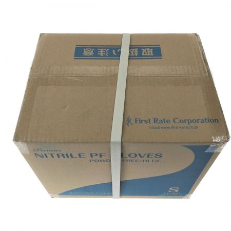  First Rate プレミア ニトリルPFグローブ Sサイズ パウダー無し 100枚×10箱 青色 (4)