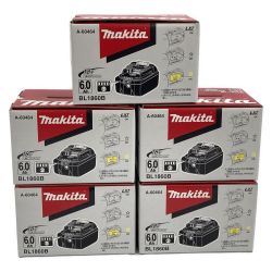 ## MAKITA マキタ 18v 6.0Ah リチウムイオンバッテリ BL1860B 5個セット 純正バッテリ Sランク