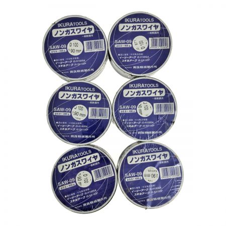  IKURA SEIKI CO.,LTD. 育良精機 スキルアーク イージーアーク用 ノンガスワイヤ SAW-09 一般軟鋼用 6個セット 