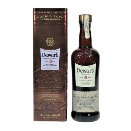  dewar's デュワーズ 18年 ブレンデッド スコッチ ウイスキー 43度 750ml ダブルエイジ 未開栓