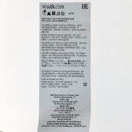  JIL SANDER ジルサンダー ロゴプリント Tシャツ コットン JSPS707050