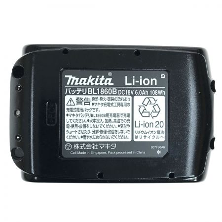  MAKITA マキタ 18v 6.0Ah リチウムイオンバッテリ BL1860B 純正バッテリ