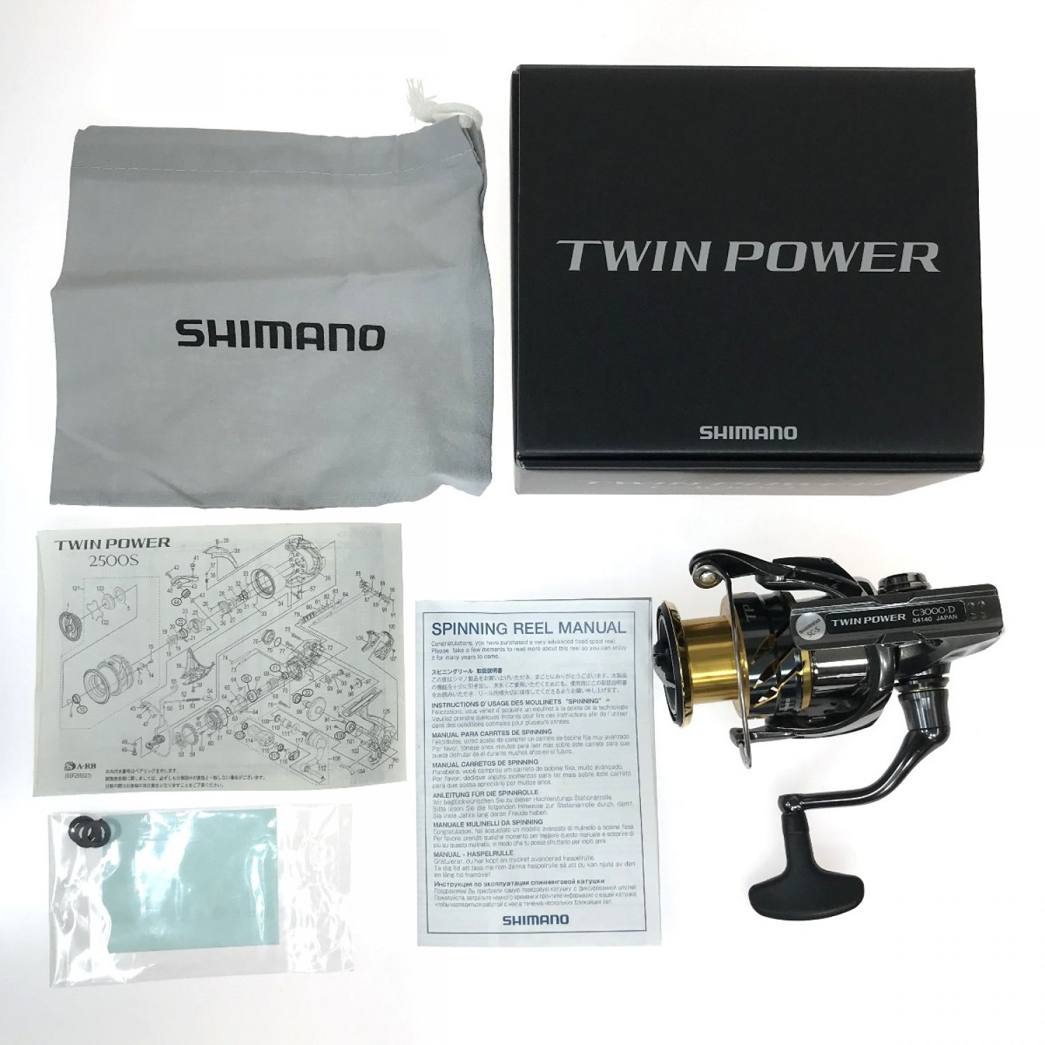 中古】 SHIMANO シマノ 20ツインパワー 20 TWINPOWER C3000 Bランク