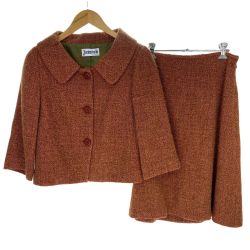 ## Jocomomola ホコモモラ ツイードジャケット 上下セット GJDAA-03230 ブラウン サイズ42 Bランク
