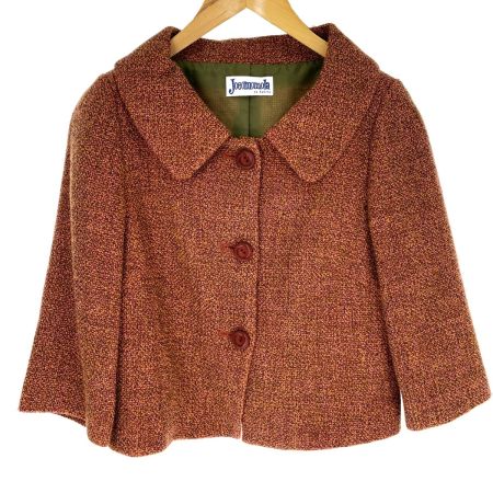  Jocomomola ホコモモラ ツイードジャケット 上下セット GJDAA-03230 ブラウン サイズ42