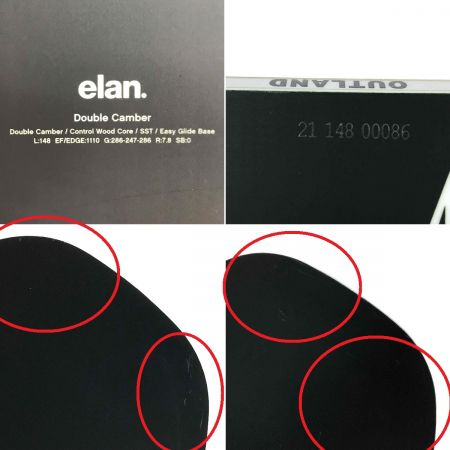  elan エラン スノーボード OUTLAND 148 ダブルキャンバー キズ有 ボード単品