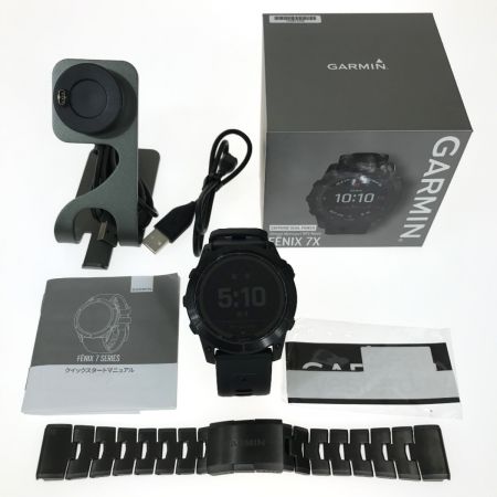  GARMIN FENIX7X Sapphire Dual Power Ti Carbon Gray DLC/Black FENIX7X