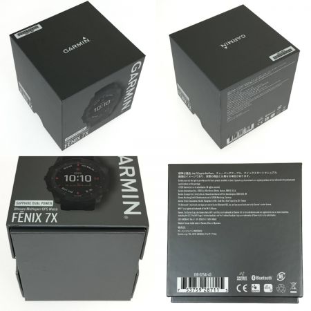  GARMIN FENIX7X Sapphire Dual Power Ti Carbon Gray DLC/Black FENIX7X