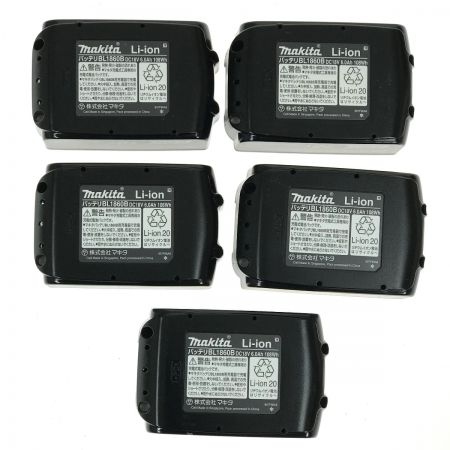  MAKITA マキタ 18v 6.0Ah リチウムイオンバッテリ BL1860B 5個セット 純正バッテリ