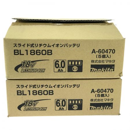  MAKITA マキタ 18v 6.0Ah リチウムイオンバッテリ BL1860B 10個セット 純正バッテリ