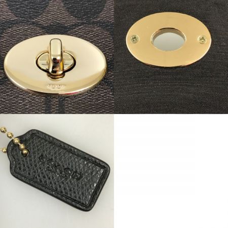  COACH コーチ チェーンショルダーバッグ シグネチャー F34615 ダークブラウン