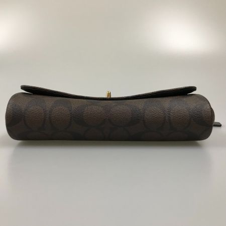  COACH コーチ チェーンショルダーバッグ シグネチャー F34615 ダークブラウン