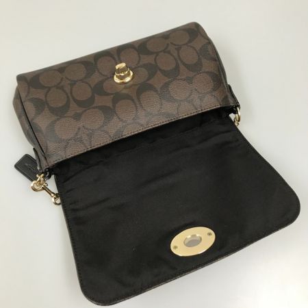  COACH コーチ チェーンショルダーバッグ シグネチャー F34615 ダークブラウン