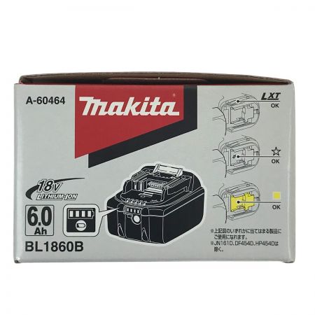  MAKITA マキタ 18v 6.0Ah リチウムイオンバッテリ BL1860B 純正バッテリ