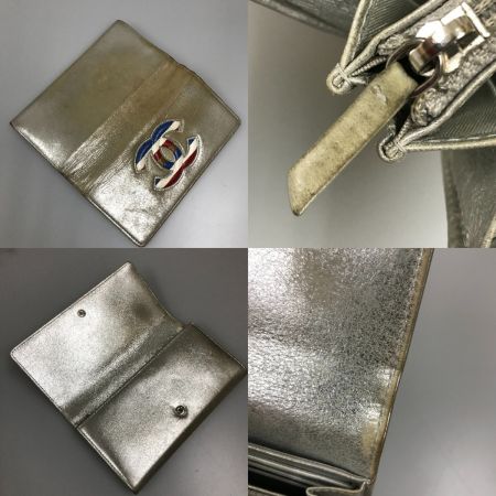  CHANEL シャネル エアライン デカココフラップ 2つ折り長財布 メタリック×マルチカラー