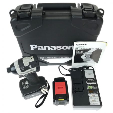  Panasonic パナソニック 充電インパクトドライバー 18V 5.0Ah EZ75A7LJ2G-B ブラック