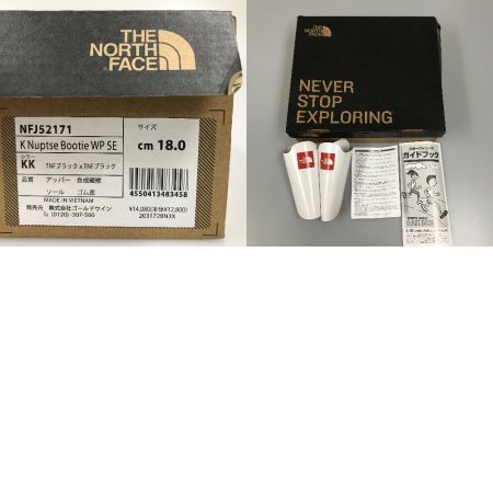  THE NORTH FACE ザノースフェイス キッズ スノーブーツ 18cm K Nuptse Bootie WP SE  NFJ52171 KK TNFブラック×TNFブラック