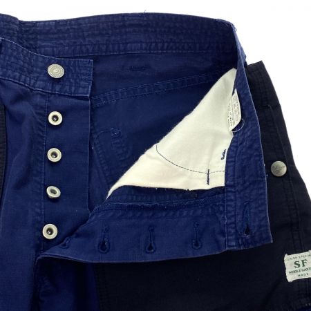  SASSAFRAS ショートパンツ ネイビー Mサイズ 使用感有