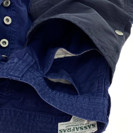  SASSAFRAS ショートパンツ ネイビー Mサイズ 使用感有