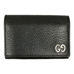 ## GUCCI グッチ カードケース/名刺入れ レザー GG 473923 ブラック Bランク
