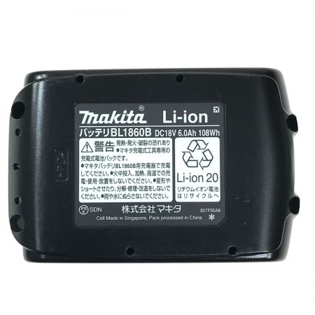  MAKITA マキタ 18v 6.0Ah リチウムイオンバッテリ BL1860B 純正バッテリ