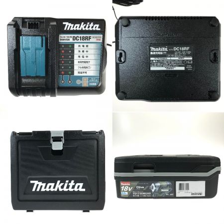  MAKITA マキタ 18V 充電式インパクトドライバ TD173DRGXO オリーブ バッテリ2個・充電器・ケース付