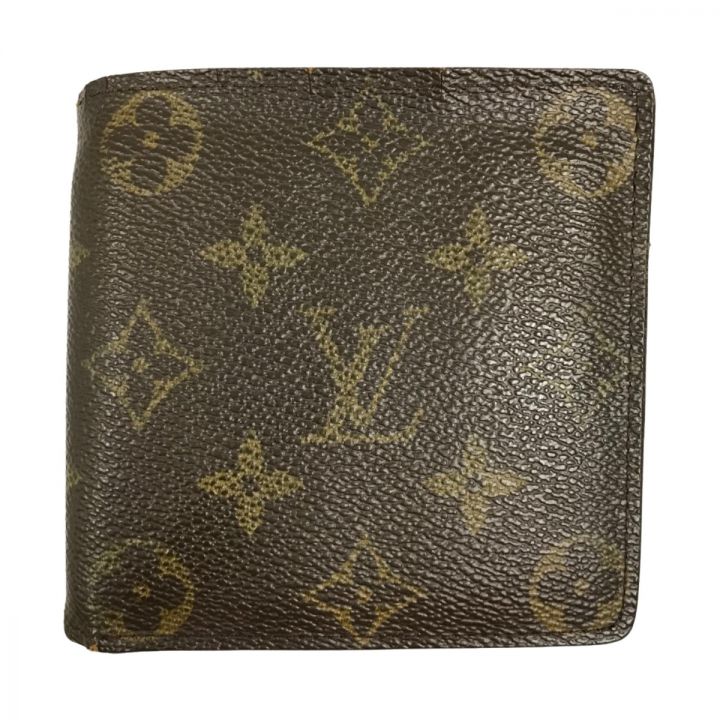 LOUIS VUITTON ルイヴィトン 2つ折り財布 モノグラム ポルトフォイユ・マルコ ジャンク品 M61675  ブラウン｜中古｜なんでもリサイクルビッグバン