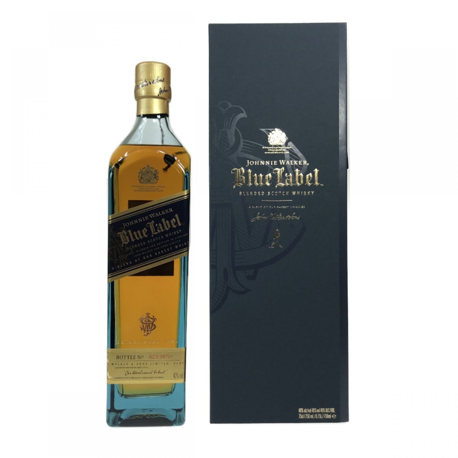 中古】 Johnnie Walker ジョニーウォーカー ブルーラベル 750ml 40度