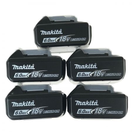  MAKITA マキタ 18v 6.0Ah リチウムイオンバッテリ BL1860B 5個セット 純正バッテリ