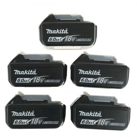  MAKITA マキタ 18v 6.0Ah リチウムイオンバッテリ BL1860B 5個セット 純正バッテリ