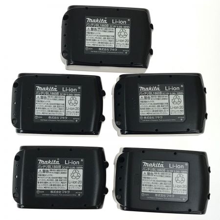  MAKITA マキタ 18v 6.0Ah リチウムイオンバッテリ BL1860B 5個セット 純正バッテリ