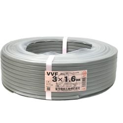 ## 富士電線工業(FUJI ELECTRIC WIRE) VVFケーブル 3×1.6 100m グレー Sランク