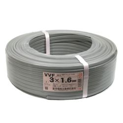 ## 富士電線工業(FUJI ELECTRIC WIRE) VVFケーブル 3×1.6 100m グレー Sランク