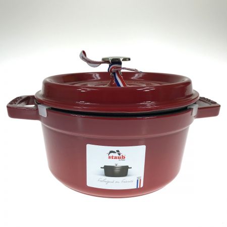  STAUB ストウブ ピコ・ココット ラウンド 20cm 1102006 チェリーレッド 両手鍋 IH対応