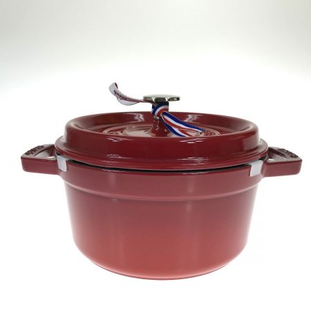  STAUB ストウブ ピコ・ココット ラウンド 20cm 1102006 チェリーレッド 両手鍋 IH対応