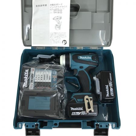  MAKITA マキタ 充電式4モードインパクトドライバ 18V 6.0Ah TP141DRGX 充電器・充電池2個・ケース付