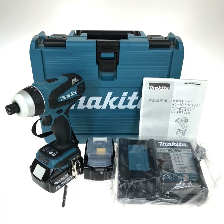 MAKITA マキタ 充電式4モードインパクトドライバ 18V 6.0Ah TP141DRGX 充電器・充電池2個・ケース付｜中古 ｜なんでもリサイクルビッグバン