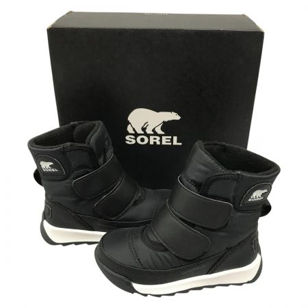  SOREL ソレル キッズブーツ 13cm CHILDRENS WHITNEY Ⅱ STRAP WP  NC3919-010-8 ブラック/シーソルト