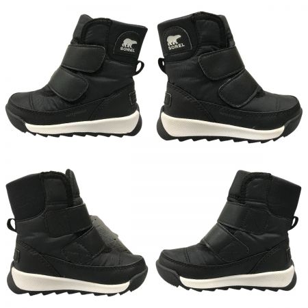  SOREL ソレル キッズブーツ 13cm CHILDRENS WHITNEY Ⅱ STRAP WP  NC3919-010-8 ブラック/シーソルト