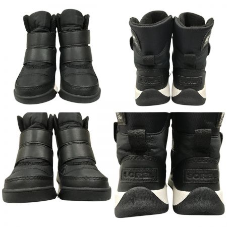  SOREL ソレル キッズブーツ 13cm CHILDRENS WHITNEY Ⅱ STRAP WP  NC3919-010-8 ブラック/シーソルト