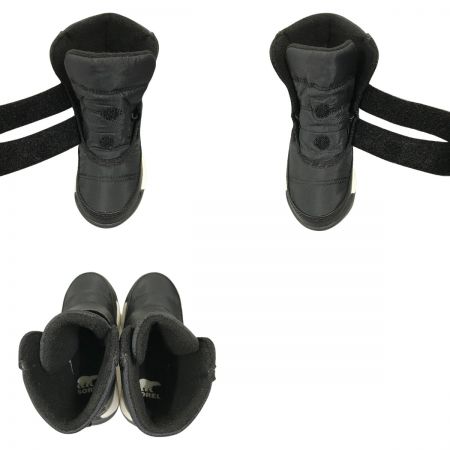  SOREL ソレル キッズブーツ 13cm CHILDRENS WHITNEY Ⅱ STRAP WP  NC3919-010-8 ブラック/シーソルト