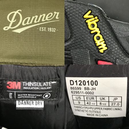  Danner ダナー  FREDDO フレッド スノーブーツ 27cm D120100 KHAKI D120100