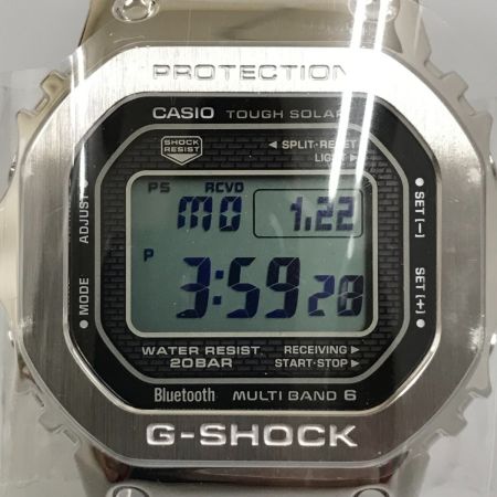  CASIO カシオ 腕時計 G-SHOCK フルメタル Bluetooth対応 ソーラー電波時計  GMW-B5000D-1JF シルバー