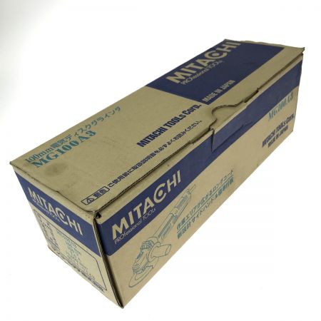  MITACHI 100mm電気ディスクグラインダ MG100A3 コード式 100V