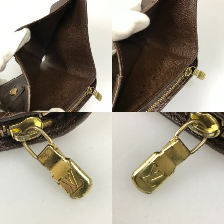  LOUIS VUITTON ルイヴィトン 2つ折り財布 コンパクトジップ ダミエキャンバス エベヌ N61668