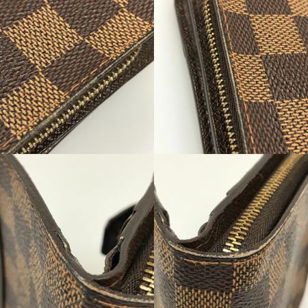  LOUIS VUITTON ルイヴィトン 2つ折り財布 コンパクトジップ ダミエキャンバス エベヌ N61668
