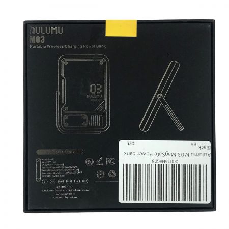  Aulumu M03 M03 ブラック モバイルバッテリー Power Bank MagSafe対応