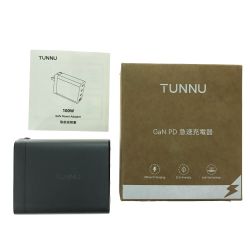 ## TUNNU 100Ｗ GaN PD 急速充電器 PQ1002P Pro ブラック 未使用品 Sランク