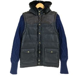 ## glamb グラム Obama down jkt(オバマダウンジャケット) ネイビー×ブラック Mサイズ Cランク