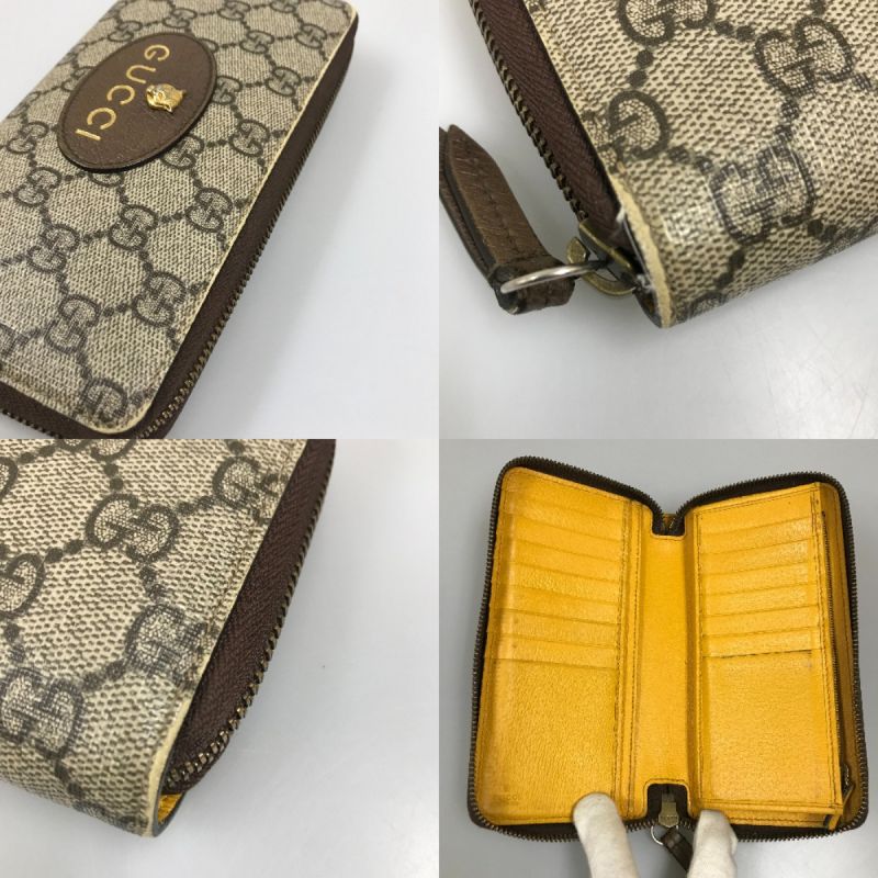 中古】 GUCCI グッチ ネオヴィンテージ ラウンドファスナー長財布 GG 